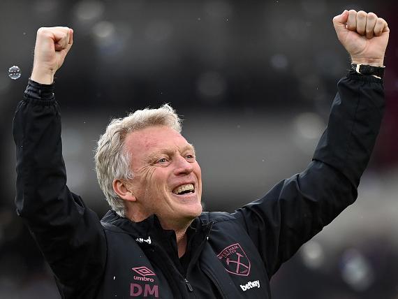 A superb sixth and Europa League qualification but David Moyes' side are only ninth favourites for next season's Premier League at 175-1. The Hammers are only 11s to go down.