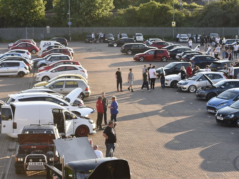 Car meet at the Fair Meadow car park, Oundle Road EMN-210529-213817009