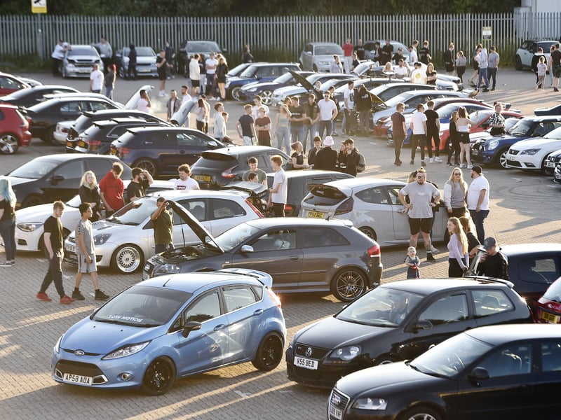 Car meet at the Fair Meadow car park, Oundle Road EMN-210529-213828009
