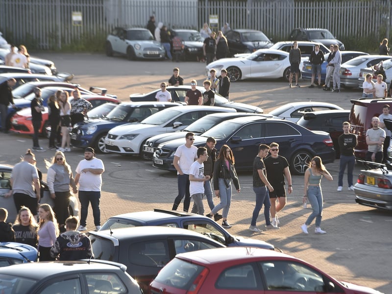Car meet at the Fair Meadow car park, Oundle Road EMN-210529-213901009