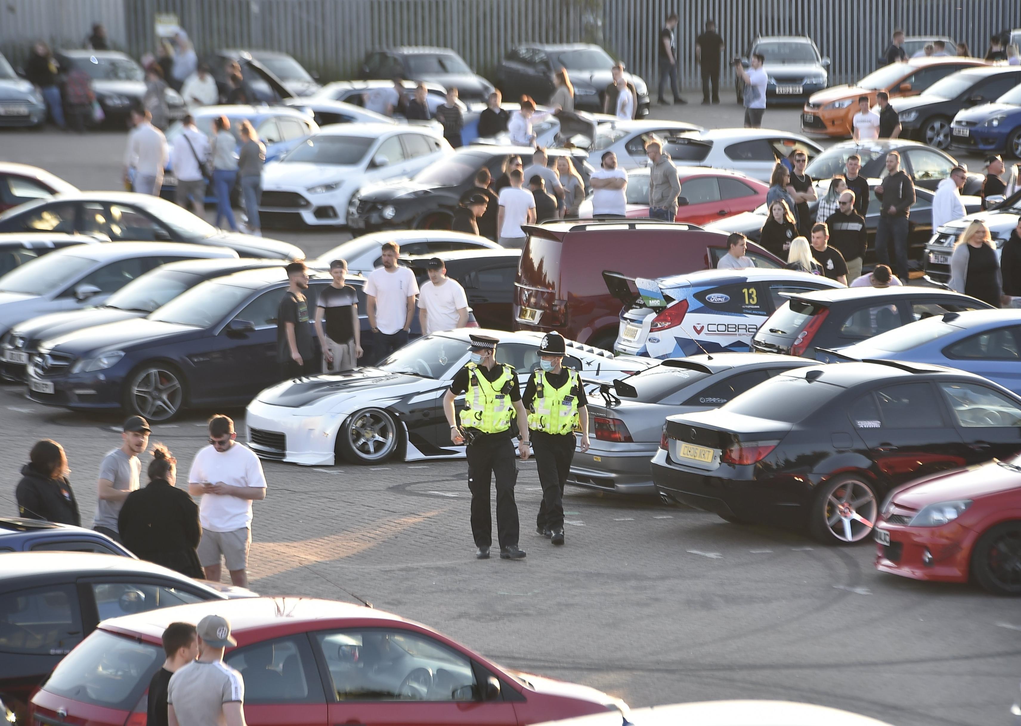 Car meet at the Fair Meadow car park, Oundle Road EMN-210529-213700009