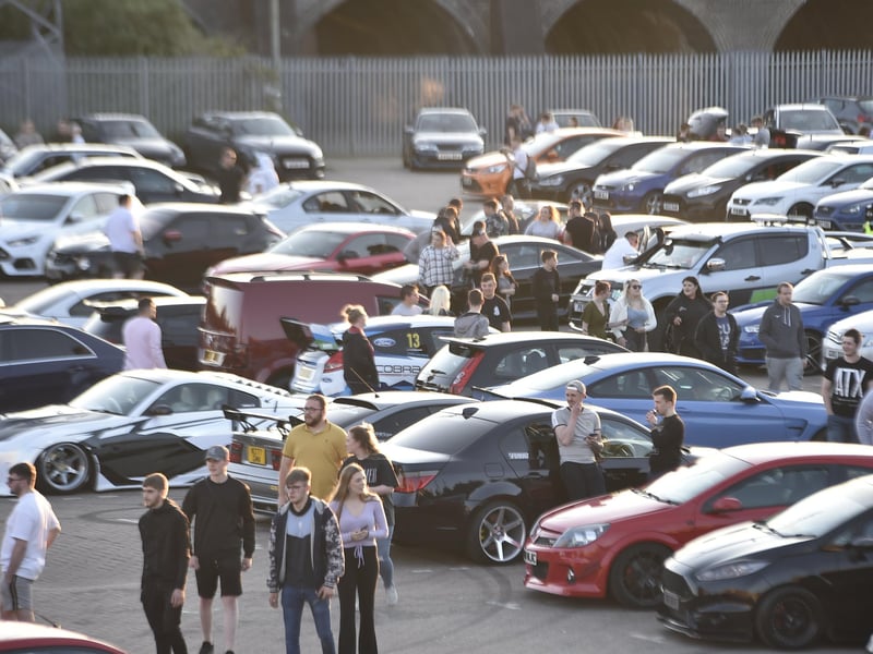 Car meet at the Fair Meadow car park, Oundle Road EMN-210529-213744009