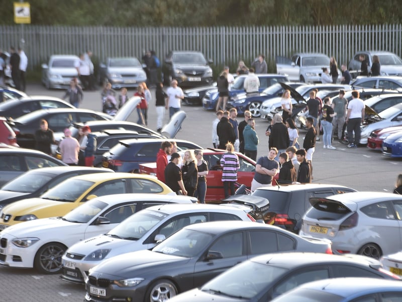 Car meet at the Fair Meadow car park, Oundle Road EMN-210529-213733009