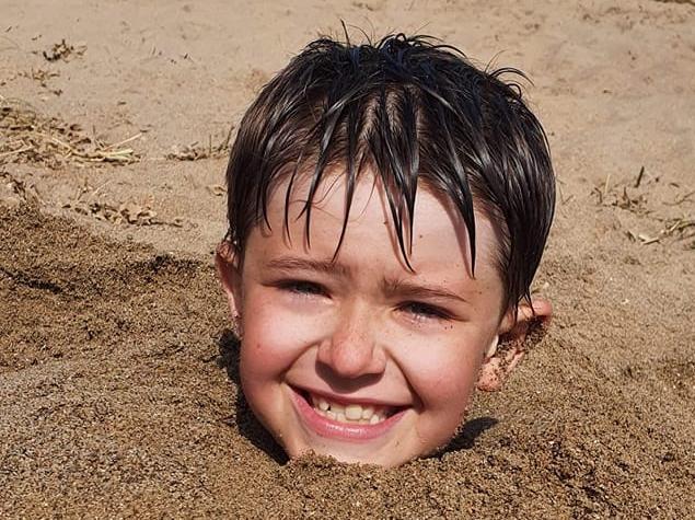 Messing around in the sand!