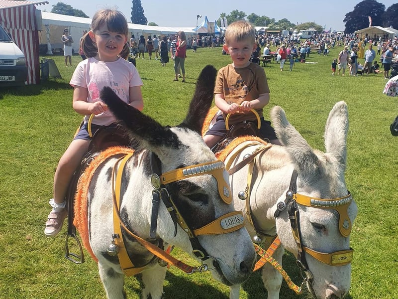 Riding some donkeys!