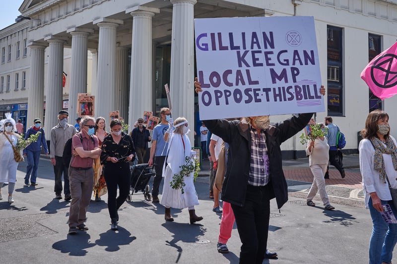 Kill the Bill campaigners. Photo: Jan Davis SUS-210206-125807001