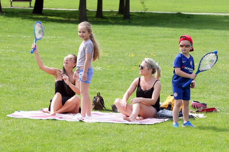 Families enjoying Horsham Park