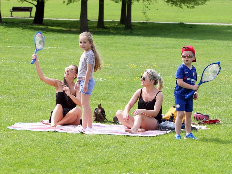 Families enjoying Horsham Park