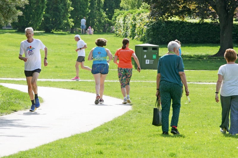 Many people use the park for regular exercise