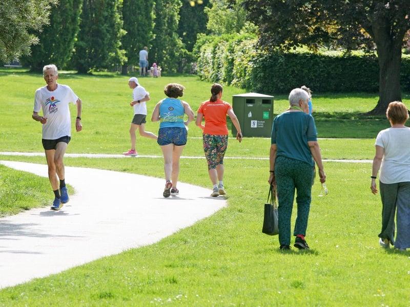Many people use the park for regular exercise