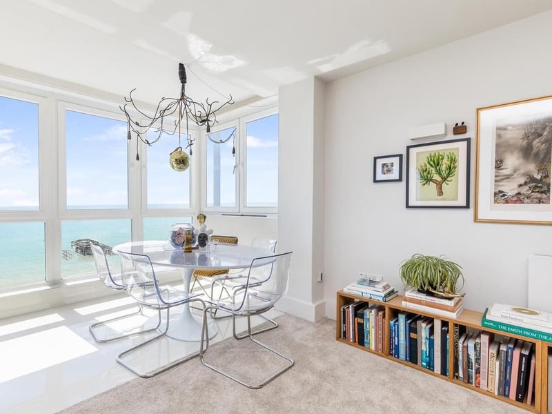 The living-dining space