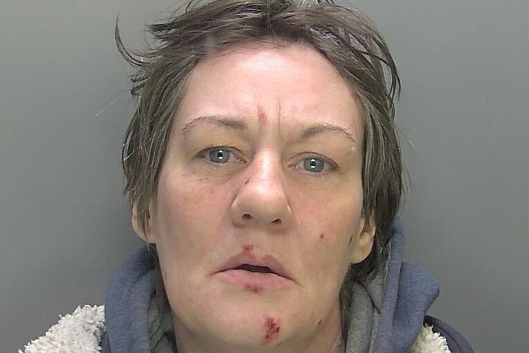 Samantha Smiley (46) of Huntley Grove, was  jailed for three years after being convicted of burglary