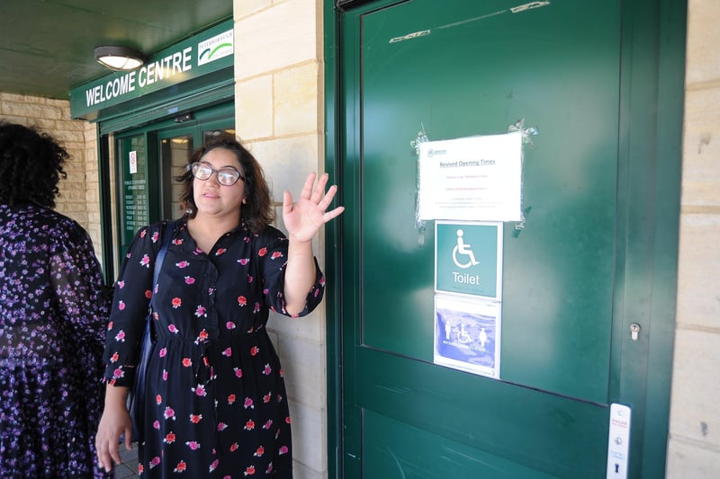 Nazreen Bibi at the Changing Places toilet at Car Haven Car Park