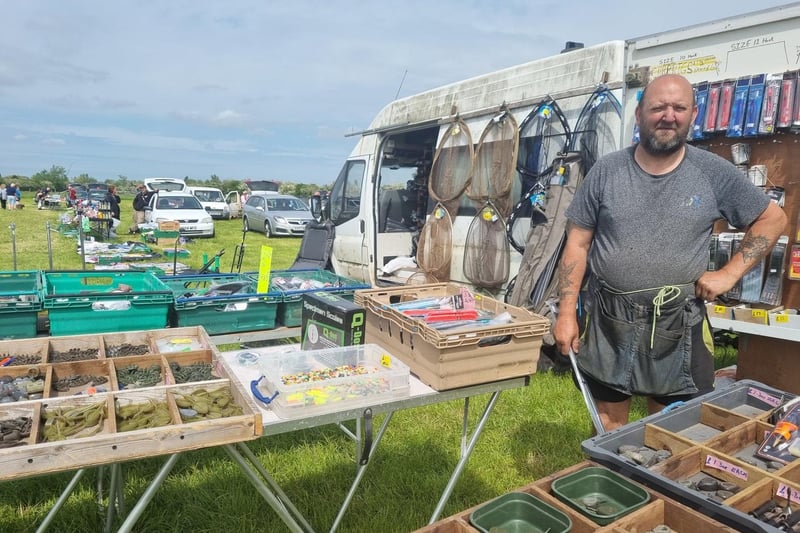 John Savage of Boston has been selling fishing tackle at the car boot sale in Burgh le Marsh since it stated 10 years ago and helped set it up.