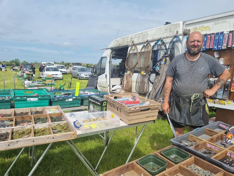 John Savage of Boston has been selling fishing tackle at the car boot sale in Burgh le Marsh since it stated 10 years ago and helped set it up.