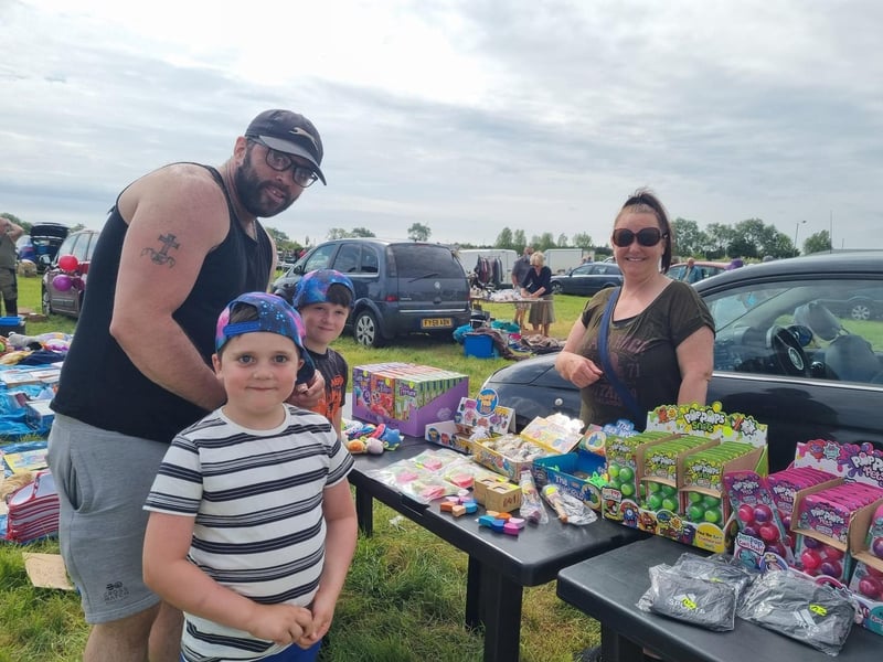 Debbie Harper of Skegness welcomes some customers at her stall. She said her dad did them for years and now she enjoys them as it gets her out of the house.