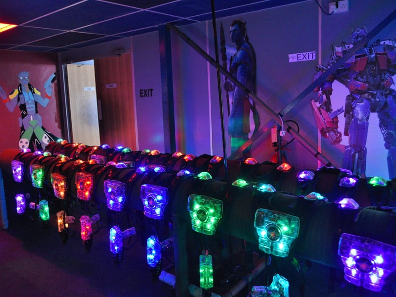 Interiors and exterior of  Laser Force, Brook Street. EMN-210406-162219009