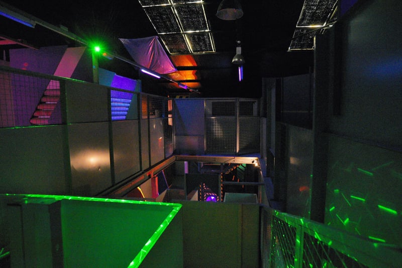 Interiors and exterior of  Laser Force, Brook Street. EMN-210406-162118009