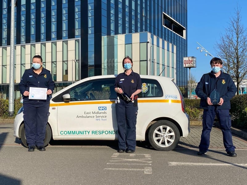 The North Northants First Responders are a group of volunteers who respond to 999 calls for the East Midlands Ambulance Service and provide first aid at events. They work within the community to show people how to perform CPR and use a defibrillator - skills that often make the difference between life or death. They won the Corby Community Spirit award in April - fantastic work!