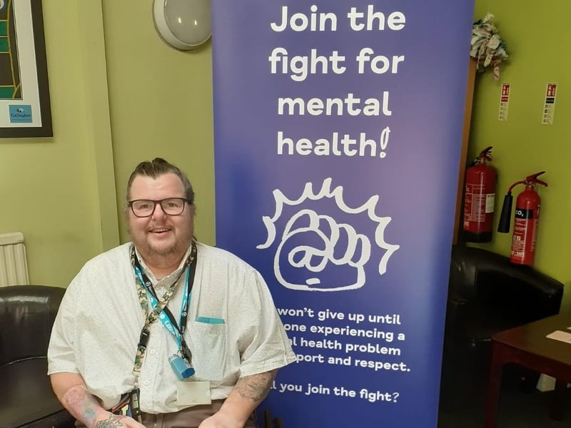 Pictured here, is Liam - one of dozens of volunteers at Northamptonshire Mind, which supports residents struggling with mental health across the county.