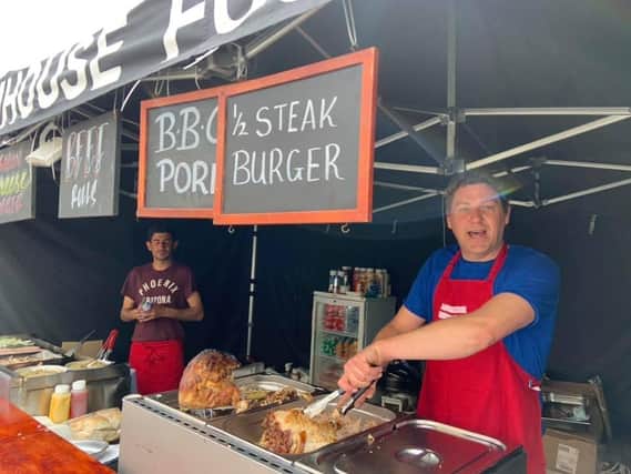 Great food is a highlight of the Continental Market in Mablethorpe.