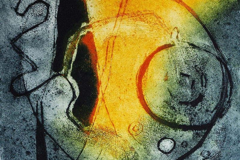 A collagraph of Stonehenge