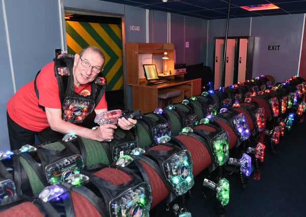 Martin Nash OBE - owner of Laser Force, Brook Street. EMN-210406-162207009