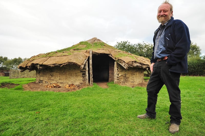Dr Francis Pryor at Flag Fen on the site of the museum thathas become a major Bronze Age attraction.