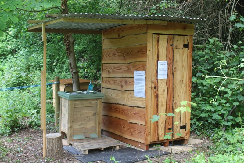A new compost toilet was manoeuvred into position at the Bodgers' Camp thanks to the hard work of museum volunteers