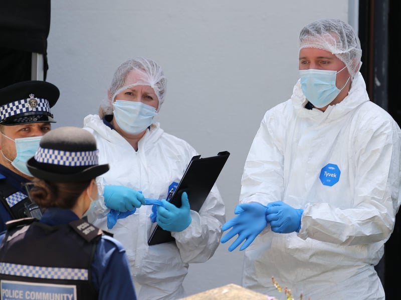 Police on the scene of the incident
