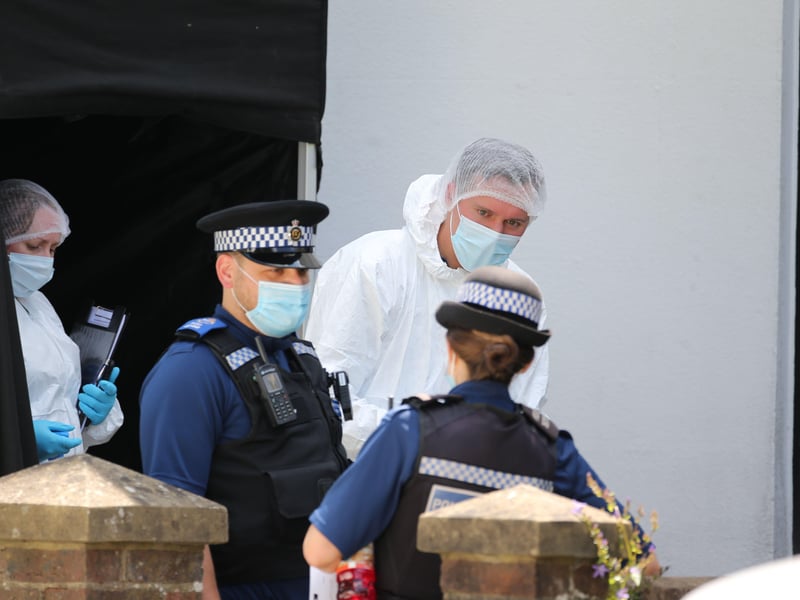 Police on the scene of the incident