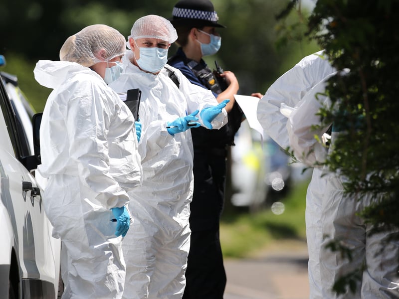 Police on the scene of the incident