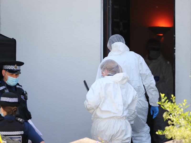 Police on the scene of the incident