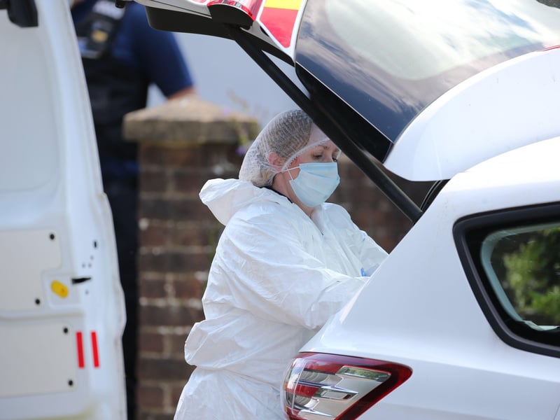 Police on the scene of the incident