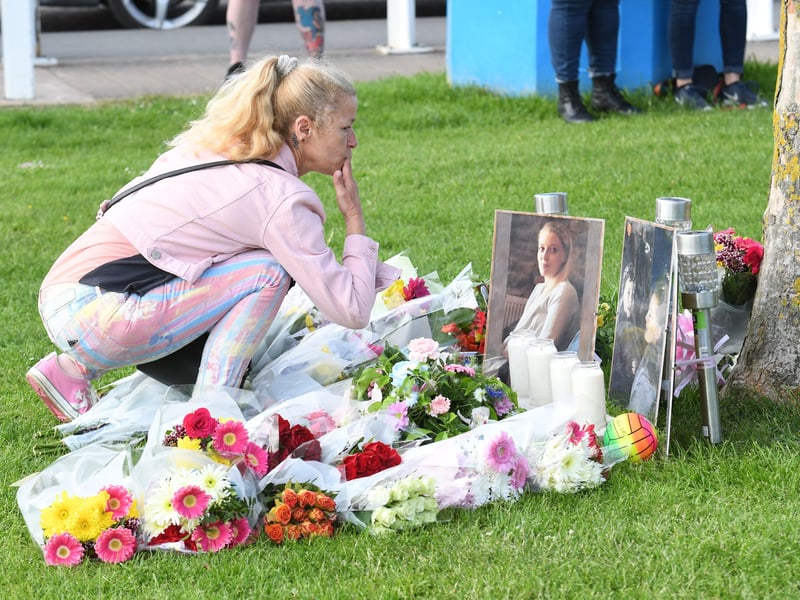The vigil in for Bethany and Darren 'DJ' Henson in Chapel St Leonards, led by Rev Richard Holden.