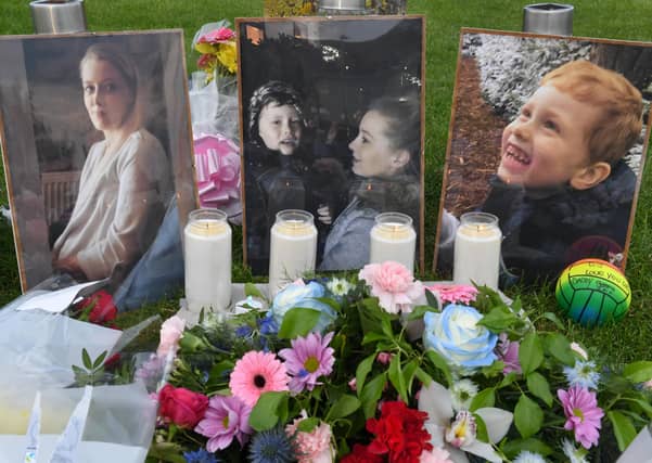 The vigil in for Bethany and Darren 'DJ' Henson in Chapel St Leonards, led by Rev Richard Holden.