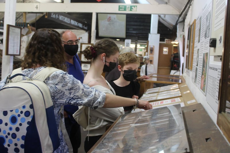 Visitors to the print workshop