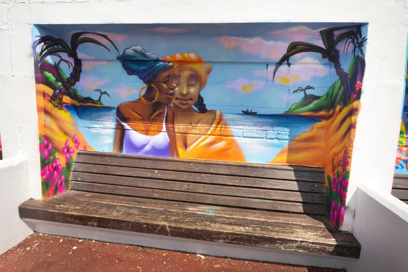 Community art project on St Leonards seafront next to Goat Ledge. SUS-210506-124013001