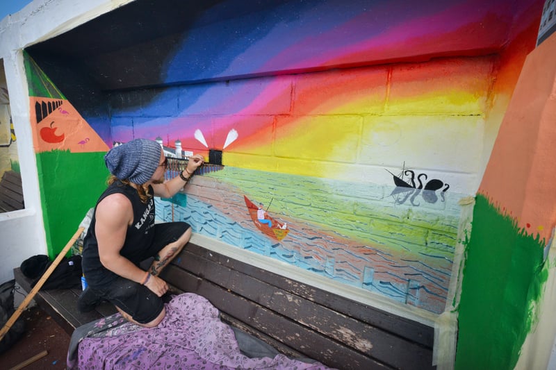 Community art project on St Leonards seafront next to Goat Ledge.

Adam Donovan SUS-210506-124000001