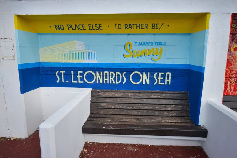 Community art project on St Leonards seafront next to Goat Ledge. SUS-210506-124303001
