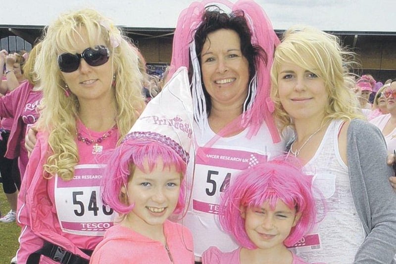 Pictured, from left, back, Louise Hammond, Kirsty Raywood, Lauren Raywood; front, Hallie Raywood, eight, and Hailey Norton, 10.