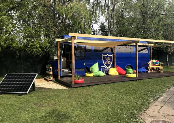 St Augustine's new Book Bus.