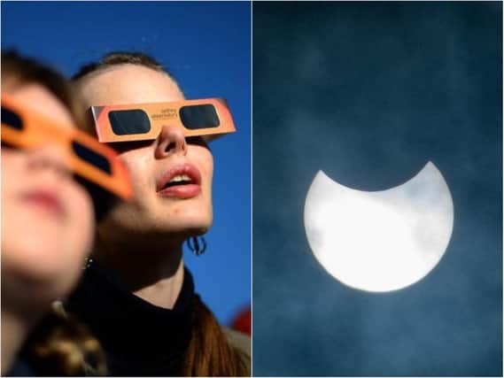 A partial eclipse was seen over the UK today.