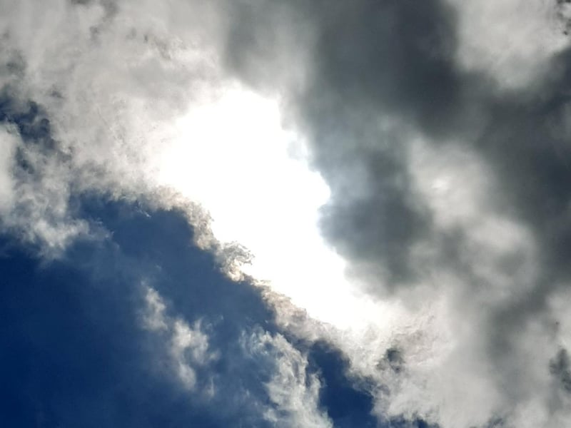 For most weather watchers trying to view the partial eclipse today, this was probably all you got... unless you came prepared.