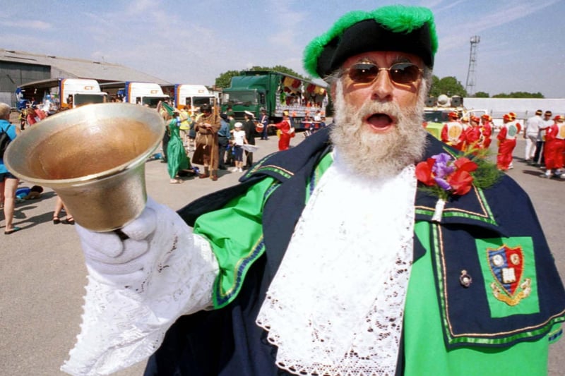 Something to shout about...Lutterworth town crier Dick Cousens at the Lutterworth carnival. 
PICTURE: ANDREW CARPENTER