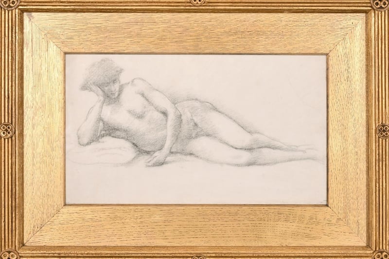 Sir Edward Coley Burne-Jones (1833-1898) British, A pencil study of a reclining Knight, 7” x 12” (18 x 31 cm).  Provenance: Christpoher wood. Christies sale 5 November 1993.
£3000-5000
