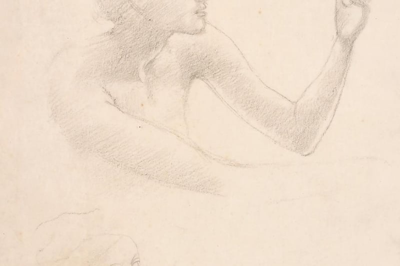 Sir Edward Coley Burne-Jones (1833-1898) British, A pencil study of two figures, 13” x 8” (33 x 20 cm). Provenance: Piccadilly Galleries, 1972. Christies sale 5 November 1993. 
£1000 - £2000