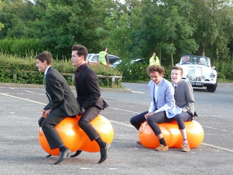 These lads made everyone smile arriving at their Felpham Community College Year 11 Prom