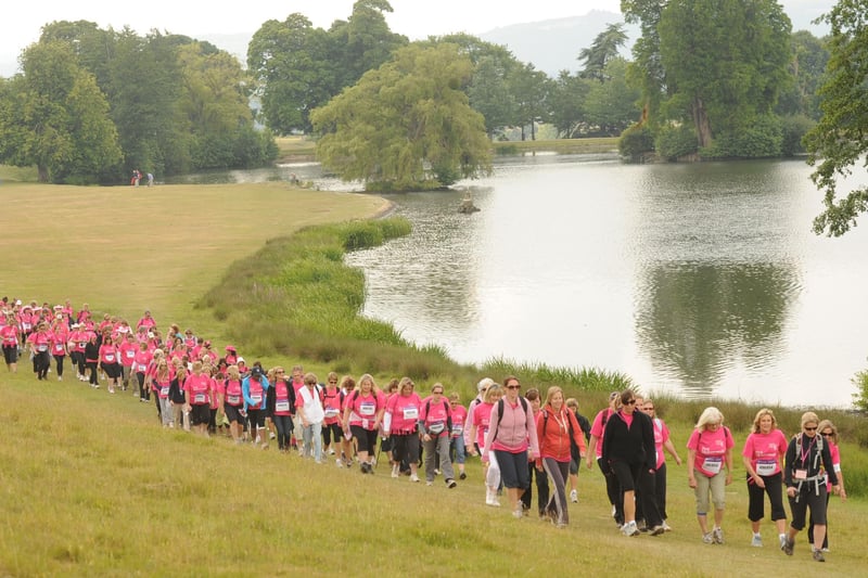 The walkers set off from Petworth Park. Picture: Louise Adams C111008-8