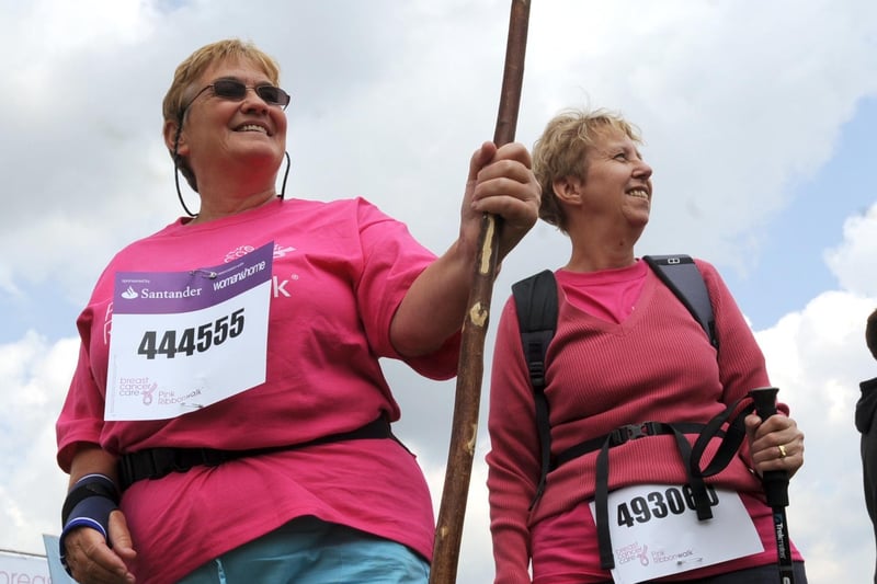 Breast Cancer Care’s Pink Ribbonwalk Petworth Park ten years ago. Picture: Louise Adams C111008-6
